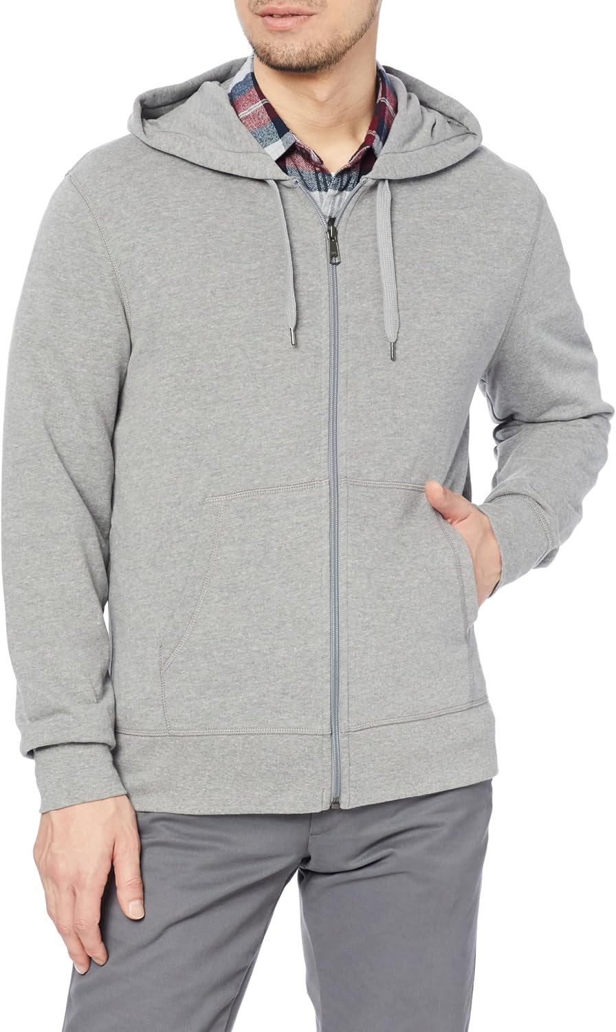 

Худи на молнии Amazon Essentials, легкая, из французского трикотажа, свободного кроя, мужская, угольно-вереск, Черный, Худи на молнии Amazon Essentials, легкая, из французского трикотажа, свободного кроя, мужская, угольно-вереск