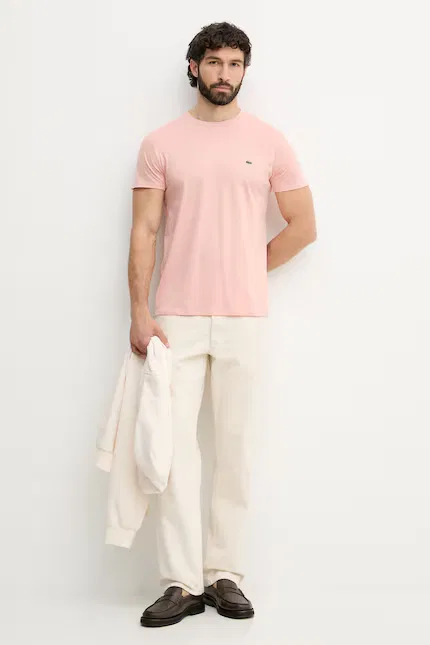 Футболка хлопковая Lacoste, розовый — фото 2