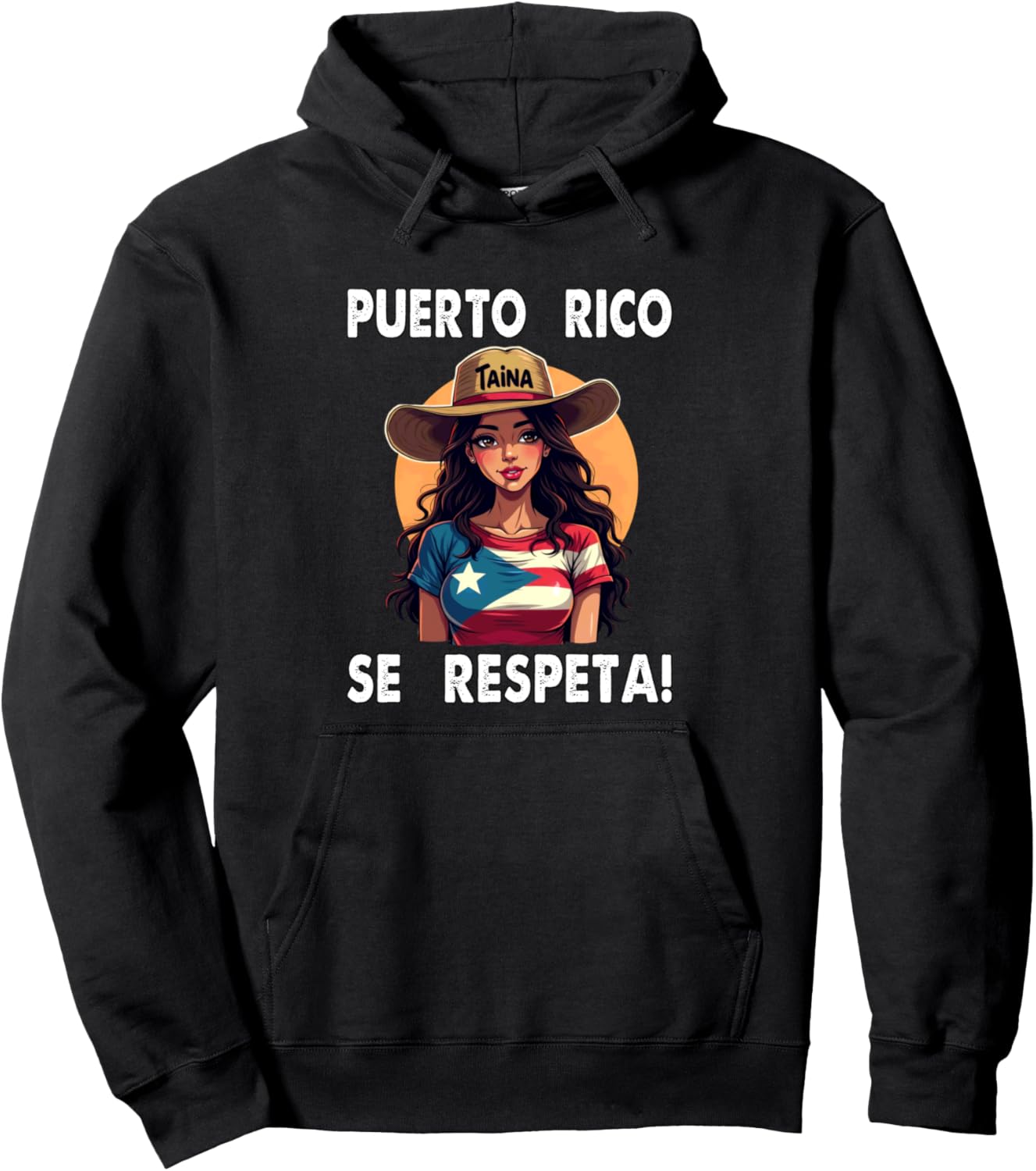 

Толстовка с капюшоном Puerto Rico Se Respeta Taina PR Flag Boricua Puerto Rico Se Respeta Collection, More Here, черный