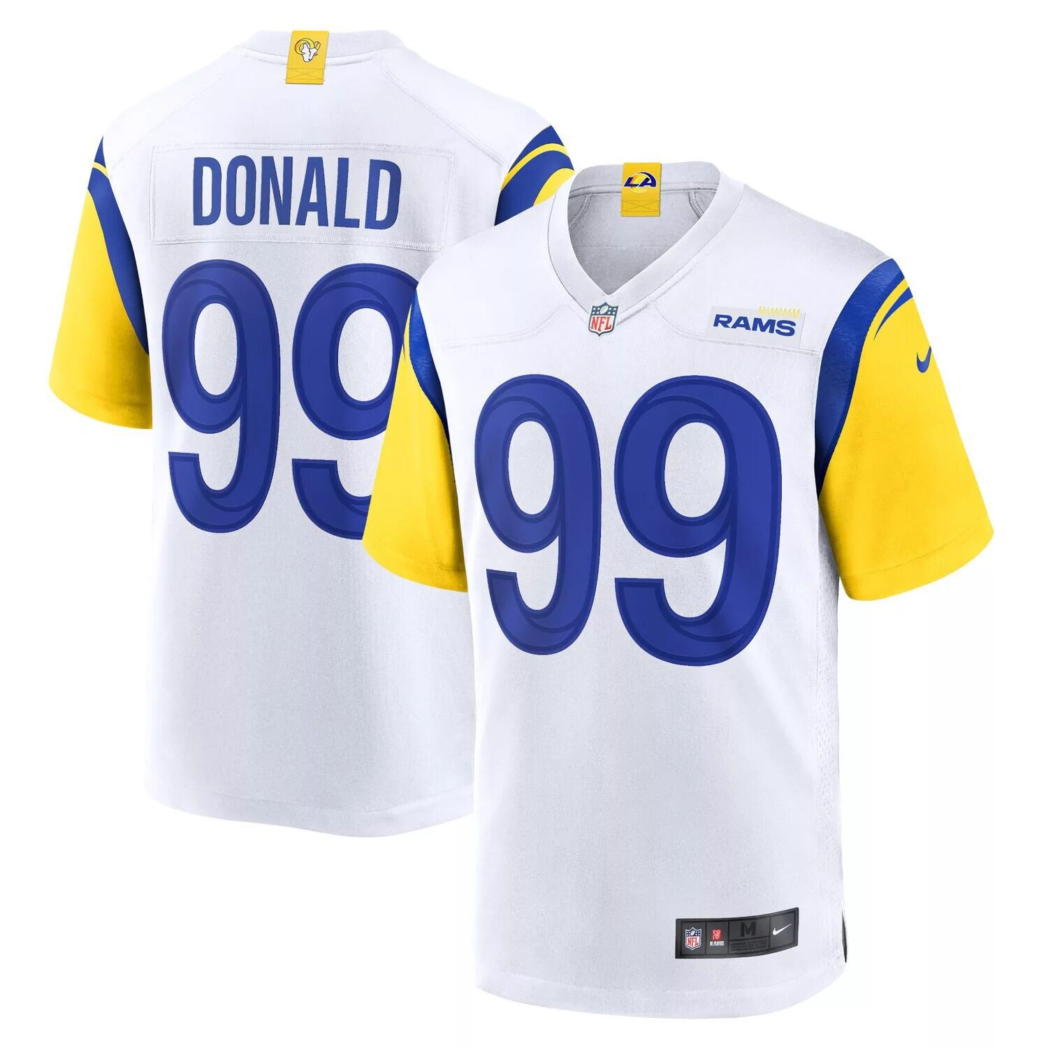 

Мужская белая футболка для альтернативной игры Aaron Donald Los Angeles Rams Nike, Белый, Мужская белая футболка для альтернативной игры Aaron Donald Los Angeles Rams Nike