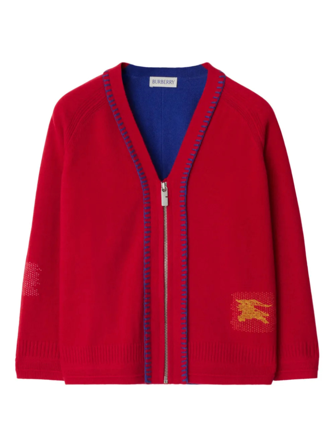 

Burberry Kids кардиган в стиле колор-блок, красный