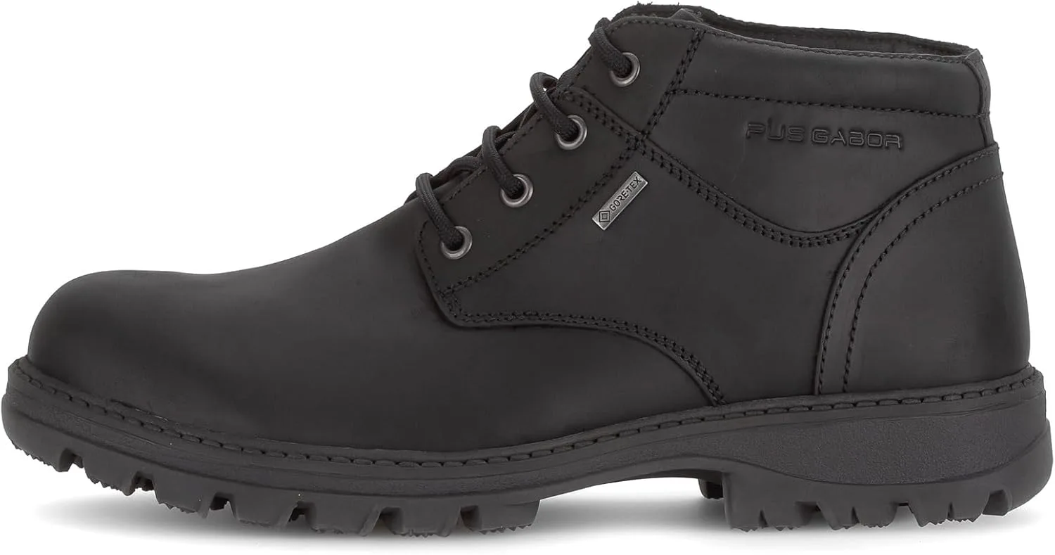Мужские ботинки Pius Gabor, Gore-Tex, с прочной цепочкой, небольшой латексный подлокотник, шерстяная подошва, черный — фото 2