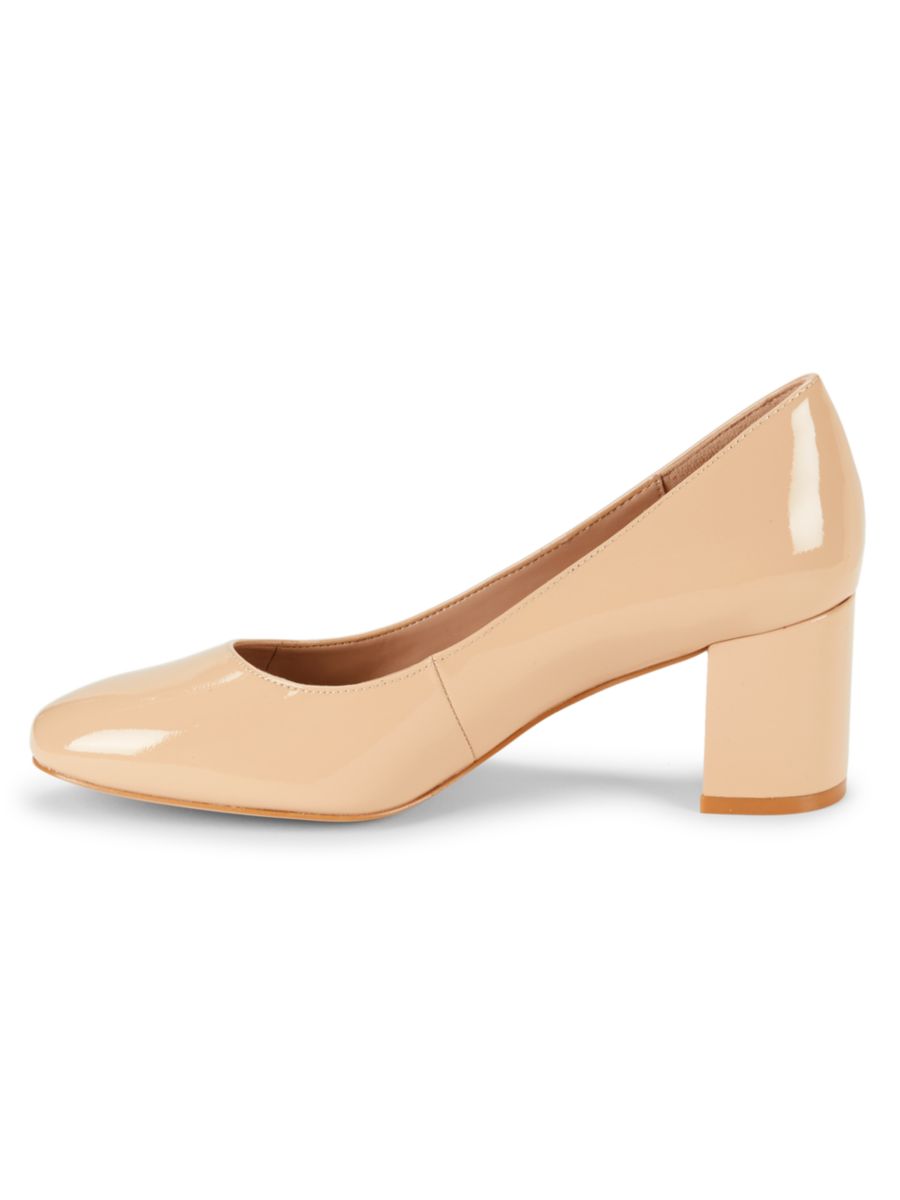 Туфли-лодочки из лакированной кожи на блочном каблуке Holly Stuart Weitzman, цвет Ruby Red — фото 4