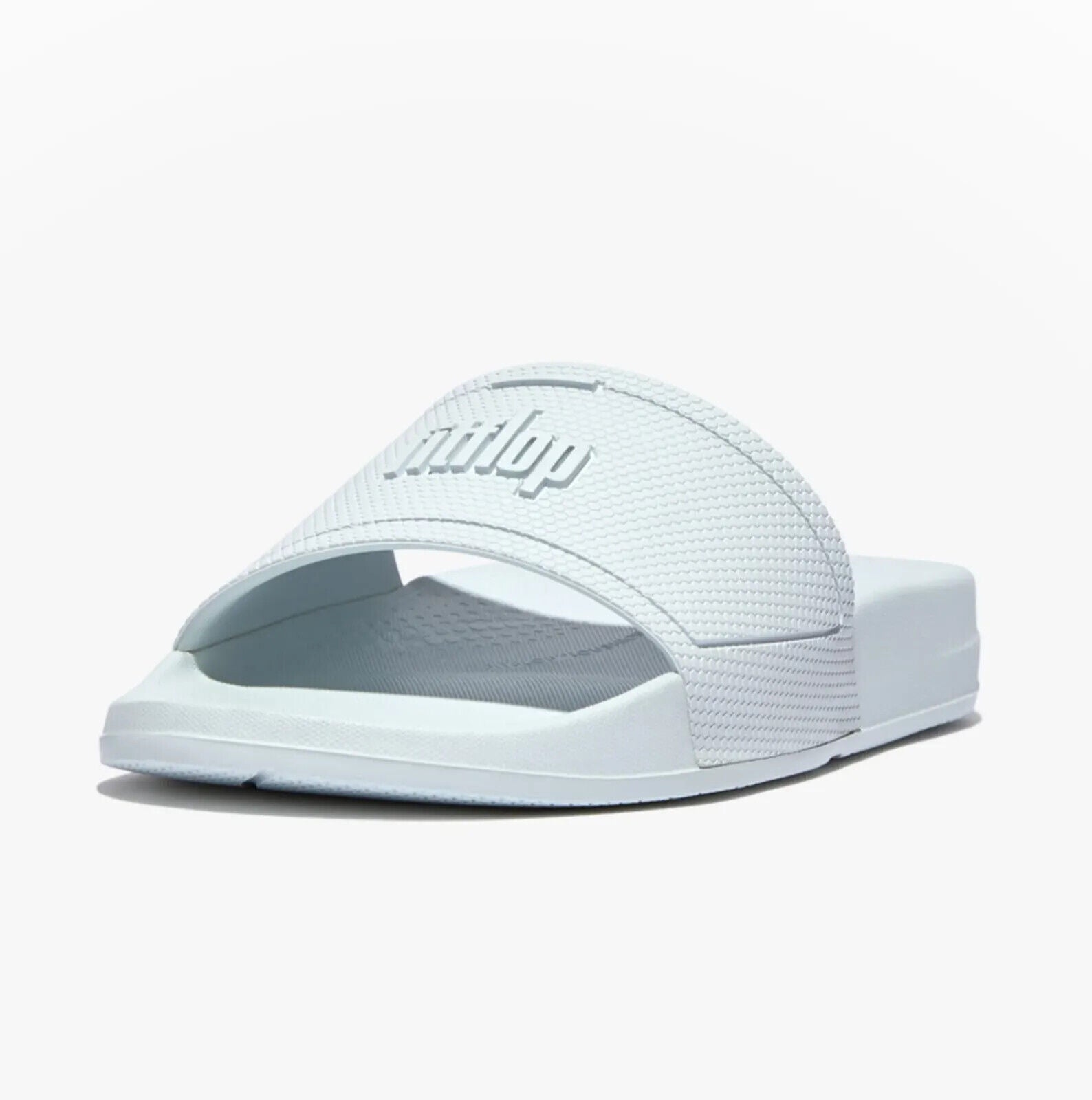 FitFlop Iqushion EQ3-A45 шлепанцы для бассейна женские голубые комфортные слипоны — фото 2