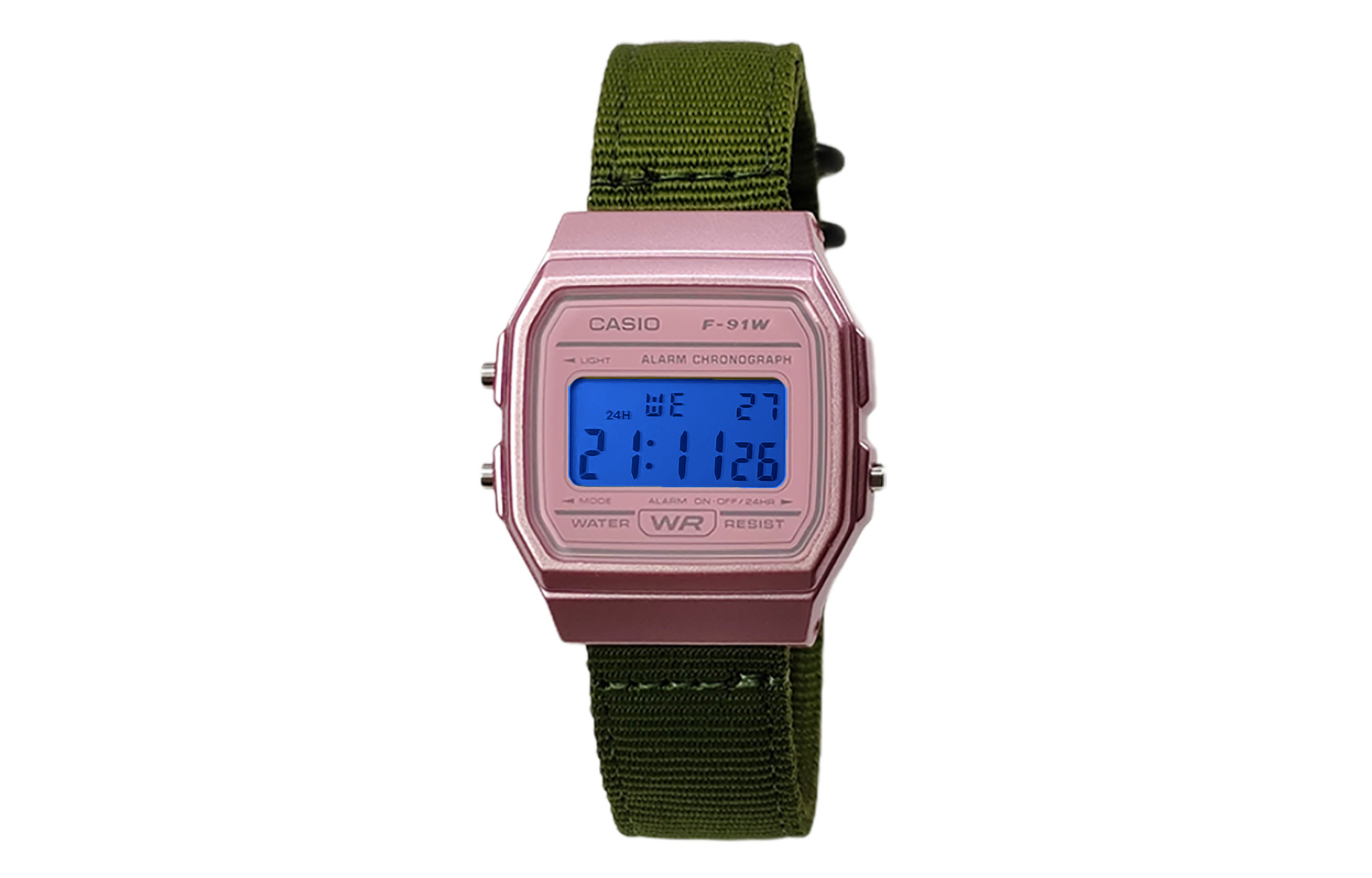 

CASIO Часы Retrofit Series Quartz Movement Nylon Strap Watch Women's Watch Pink Watch Dial