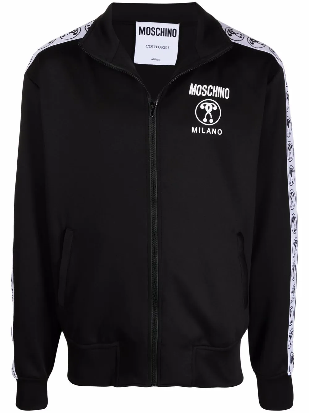 

Джемпер на молнии с логотипом Moschino, черный