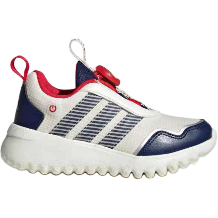 Активные низкие повседневные детские кроссовки Jade White/Dark Blue/Gemstone Red Kids' Adidas — фото 2