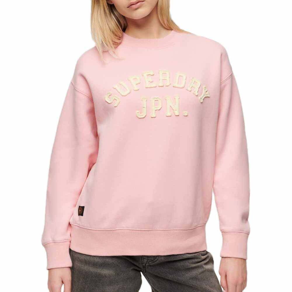 

Толстовка Superdry Applique Athletic Loose, розовый