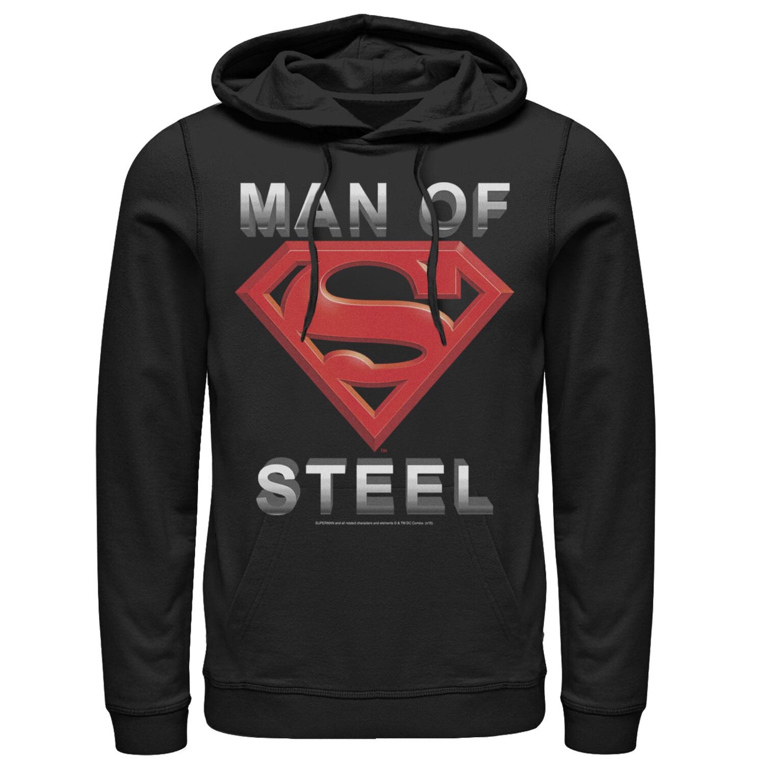 

Мужская толстовка с логотипом Superman Man Of Steel DC Comics, черный