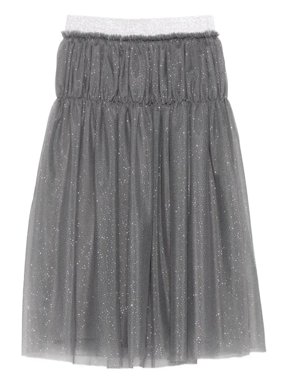 

Юбка с блестящим поясом Il Gufo, серый