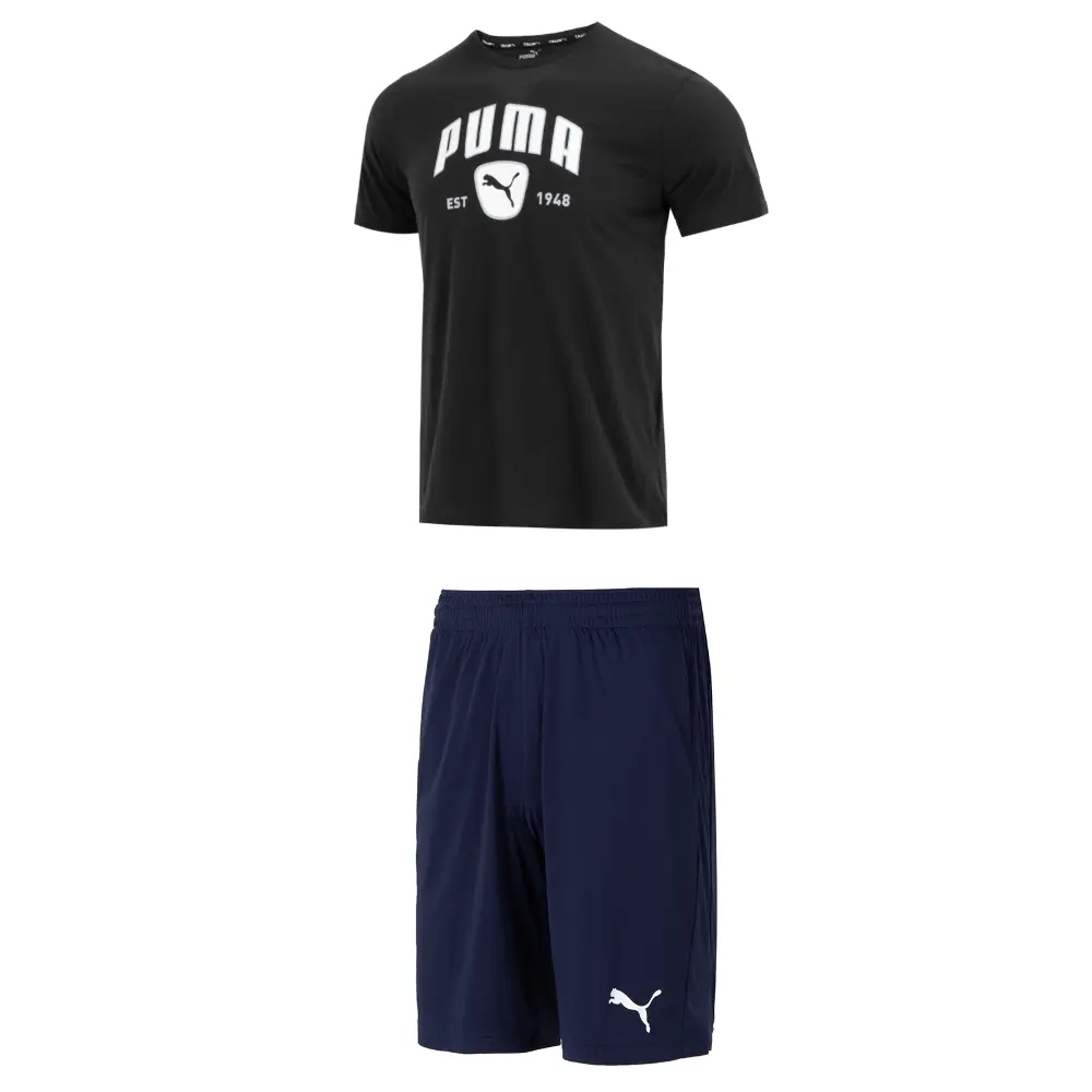 

Повседневная спортивная одежда для мужчин, черный/синий Puma, черный/синий