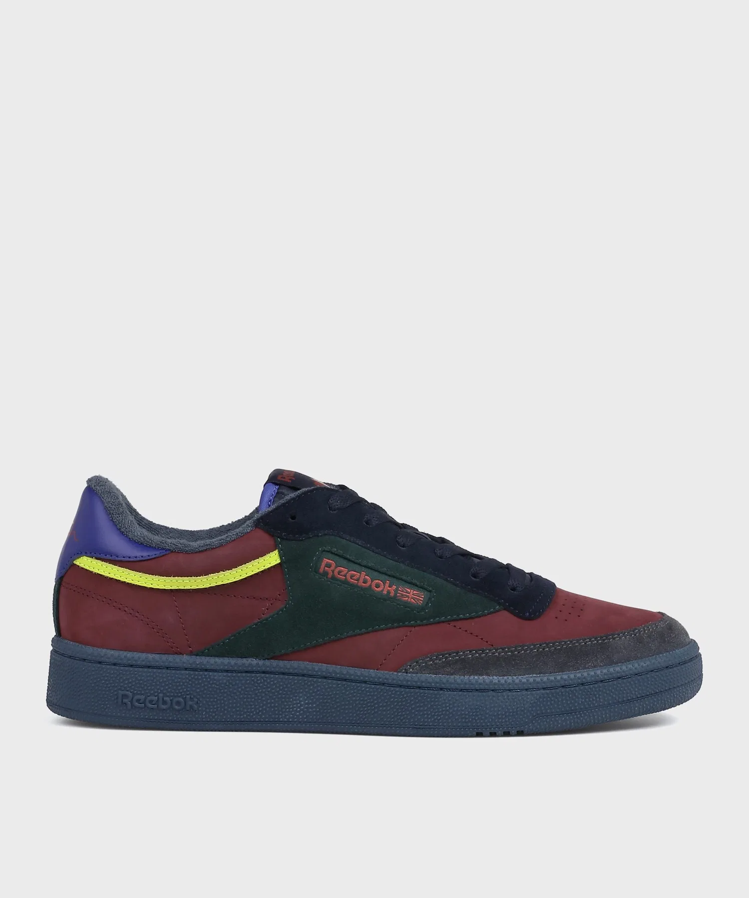 Мужские кожаные кроссовки Paul Smith + Reebok CLUB C 85 VINTAGE бордовые