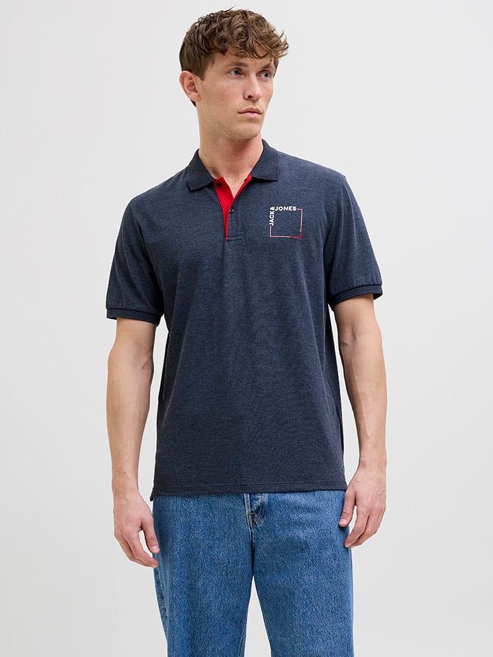 

Футболка поло Jack & Jones, темно-синий
