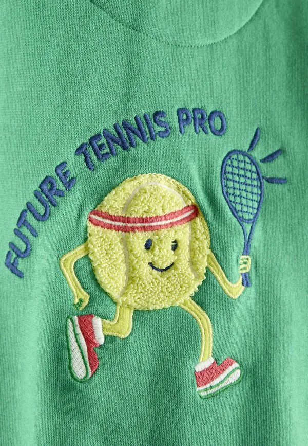 Рубашка поло стандартного кроя Jojo Maman Bébé, Green Tennis — фото 2