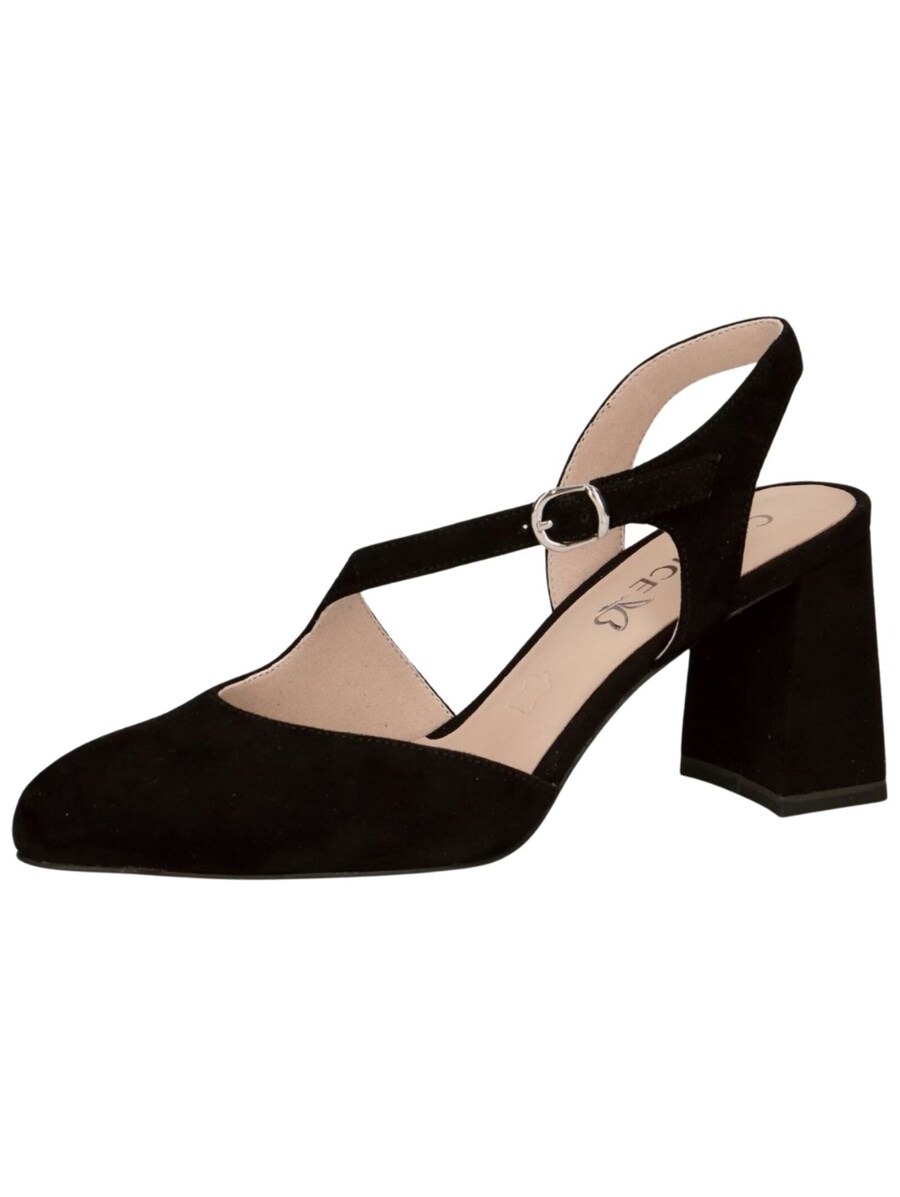 Туфли-лодочки с открытой пяткой CAPRICE, Black