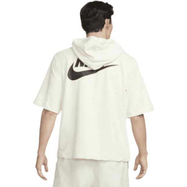 Толстовка Men's Nike Sportswear Back Large Logo Half Zipper Short Sleeve White, мультиколор — фото 3