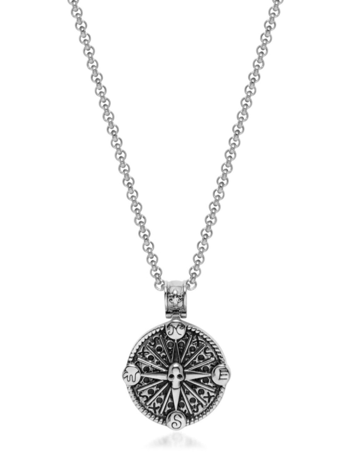 

Ожерелье с подвеской-компасом Nialaya Jewelry, серебряный