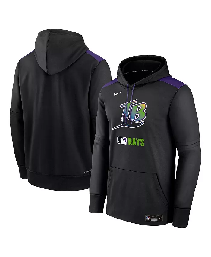 

Мужская черная толстовка с капюшоном Authentic Collection Performance Pullover Hoodie Tampa Bay Rays Nike