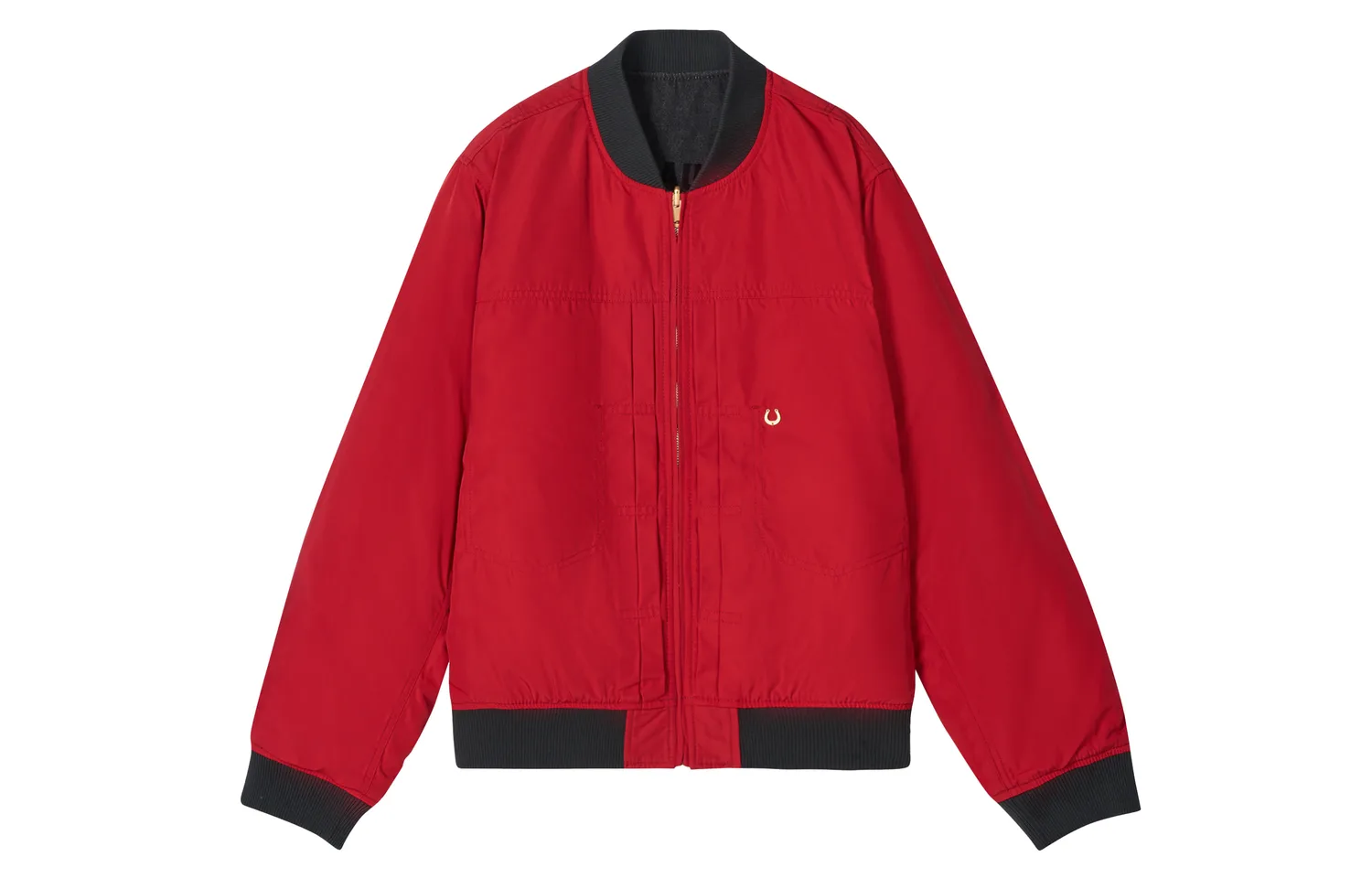 Levis Куртка Unisex Year Of The Horse Limited Collection, черно-красная, с бейсбольным воротником, двусторонняя