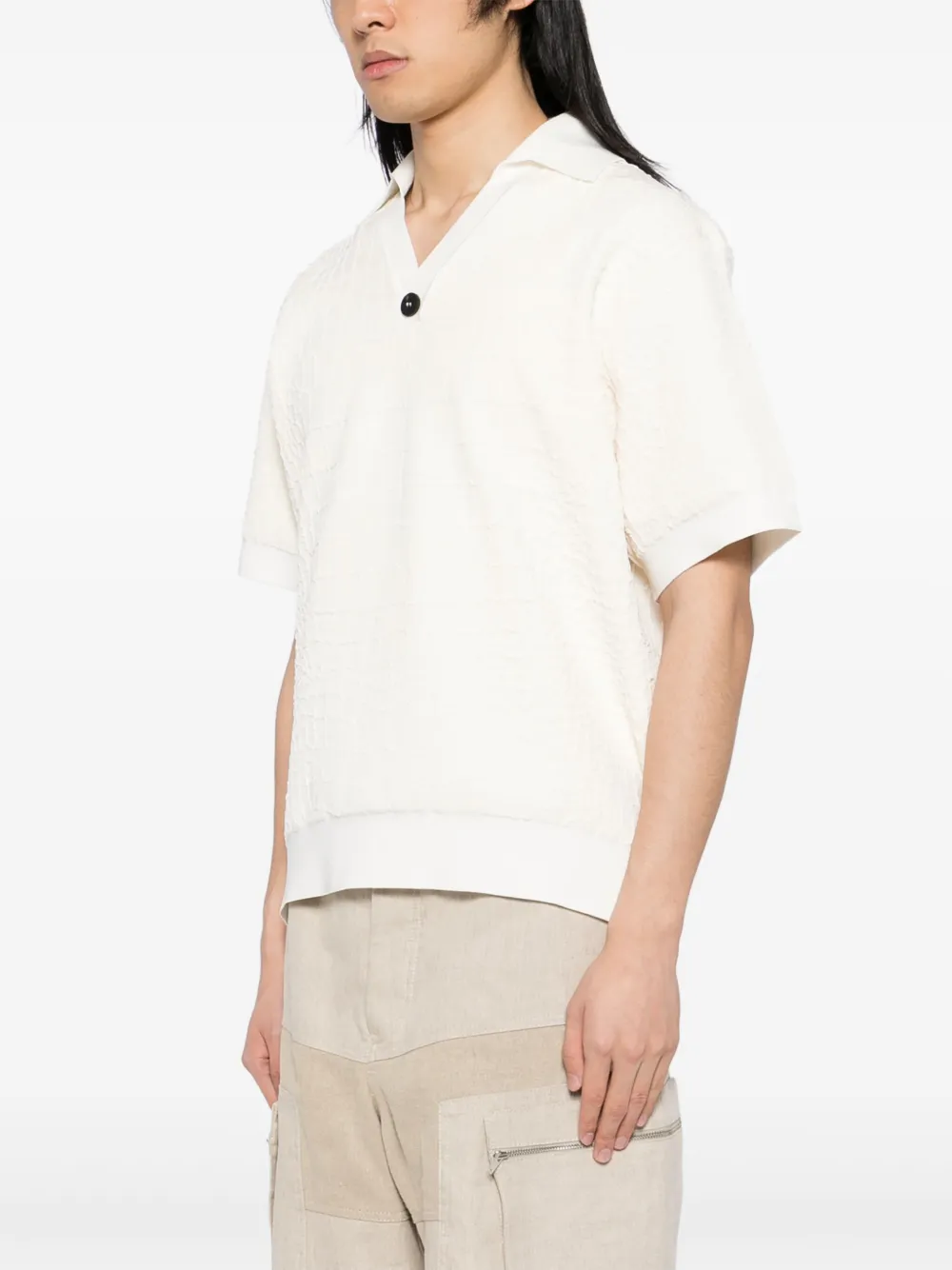 Толстовка с воротником поло и короткими рукавами JACQUEMUS, нейтральный — фото 3