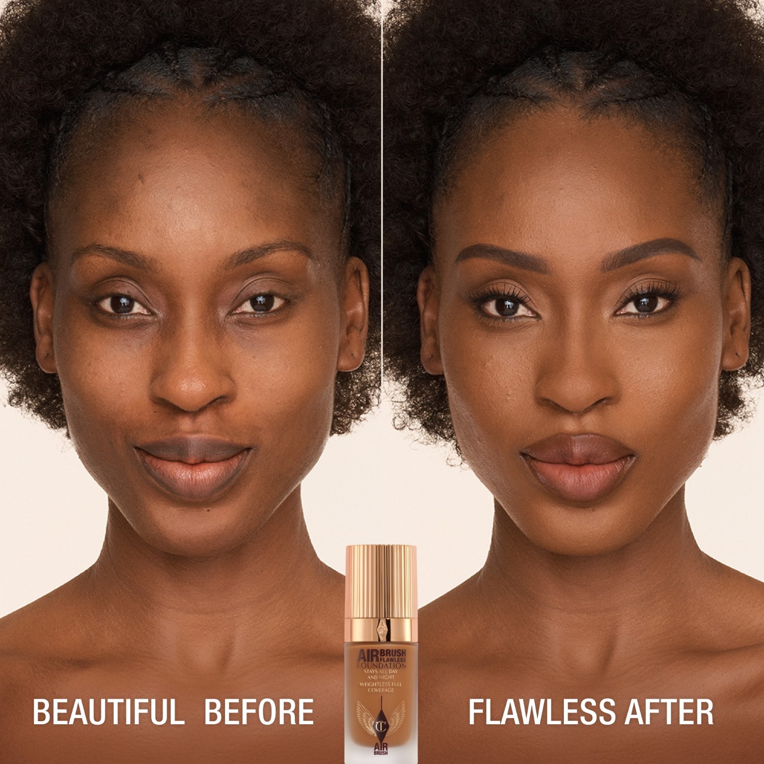 Тональный крем для лица airbrush flawless Charlotte Tilbury, 13 - warm, объем 30 мл — фото 2