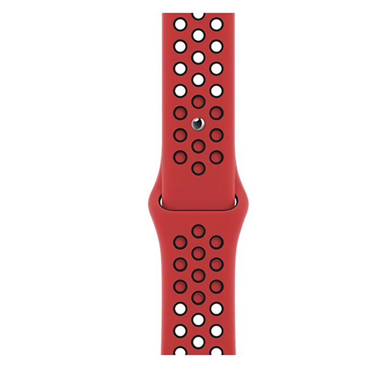 

Wepro Часы Strap Apple Compatibility Silicone Material 38/40/41/42/44/45/49mm, Red with black|Official website with the same breathable hole strap