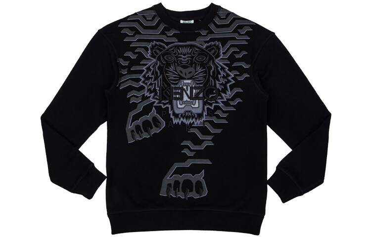 

Толстовка женская Kenzo с принтом тигра и логотипом, черный