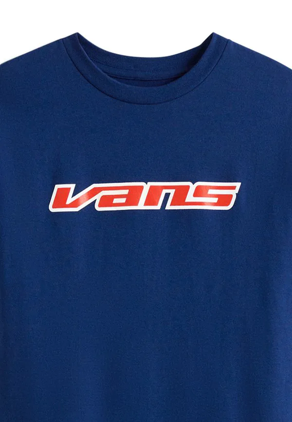 Ретро-Футболка в стиле «скорость» Vans, Medium Blue — фото 3
