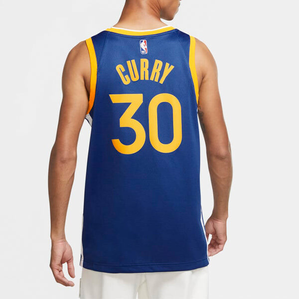 Спортивная футболка nba team limited jersey sw fan edition golden state warriors curry no. 30 2020-2021 season blue Nike, синий — фото 4