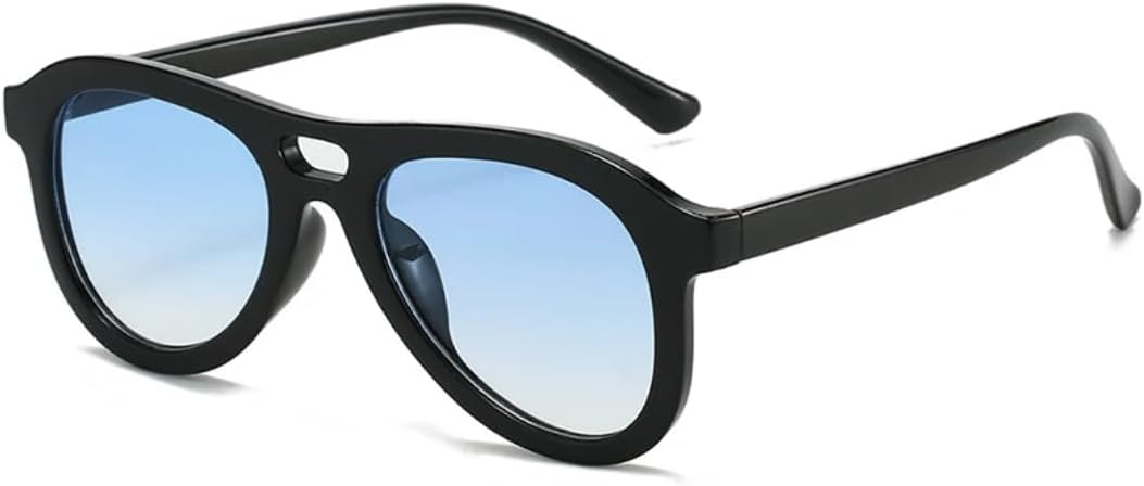 

Винтажные мужские солнцезащитные очки с двойной перемычкой, модные солнцезащитные очки UV400 для женщин, оливково-зеленые солнцезащитные очки SZVVBKK, Black Blue Gradient