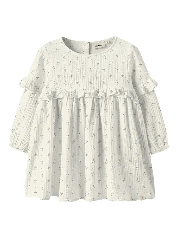 Платье с круглым вырезом, Lil Atelier, кремовый