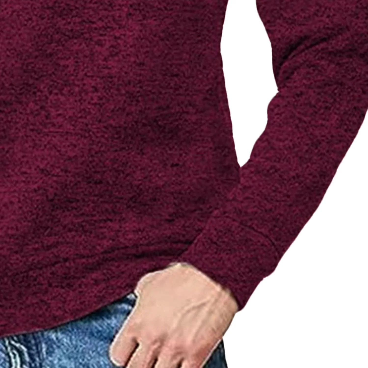 Мужской вязаный свитер с V-образным вырезом и косой Slim Fit — фото 2