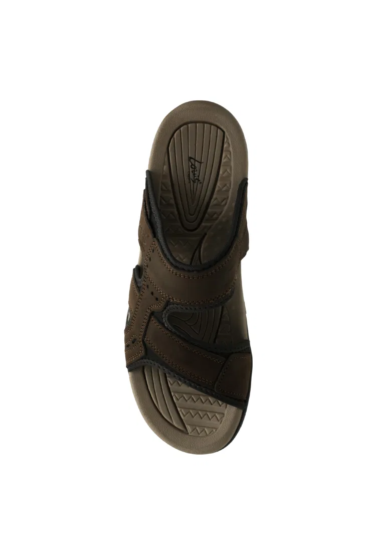 Мужские сандалии slip-on, искусственная кожа, классические повседневные, модель 250441264 Louis Cuppers, кофейный — фото 4
