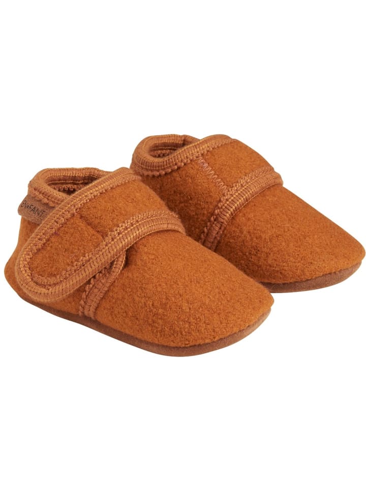 

Детские тапочки "Baby Wool tappers" коричневого цвета En Fant