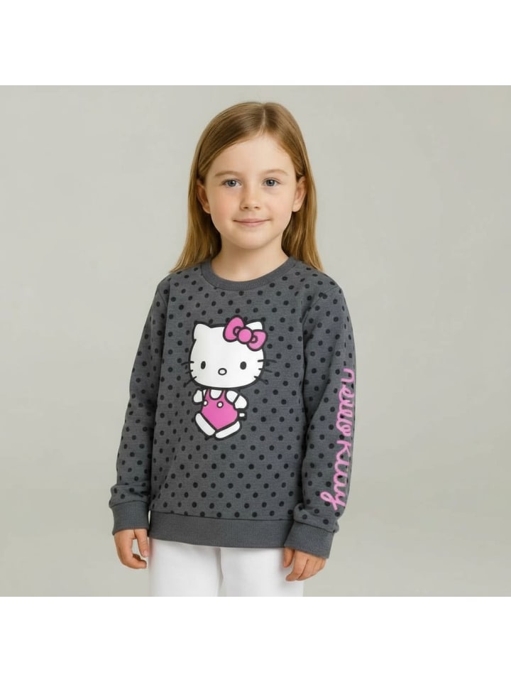 Cerda Толстовка Hello Kitty в горошек темно-серого цвета — фото 4