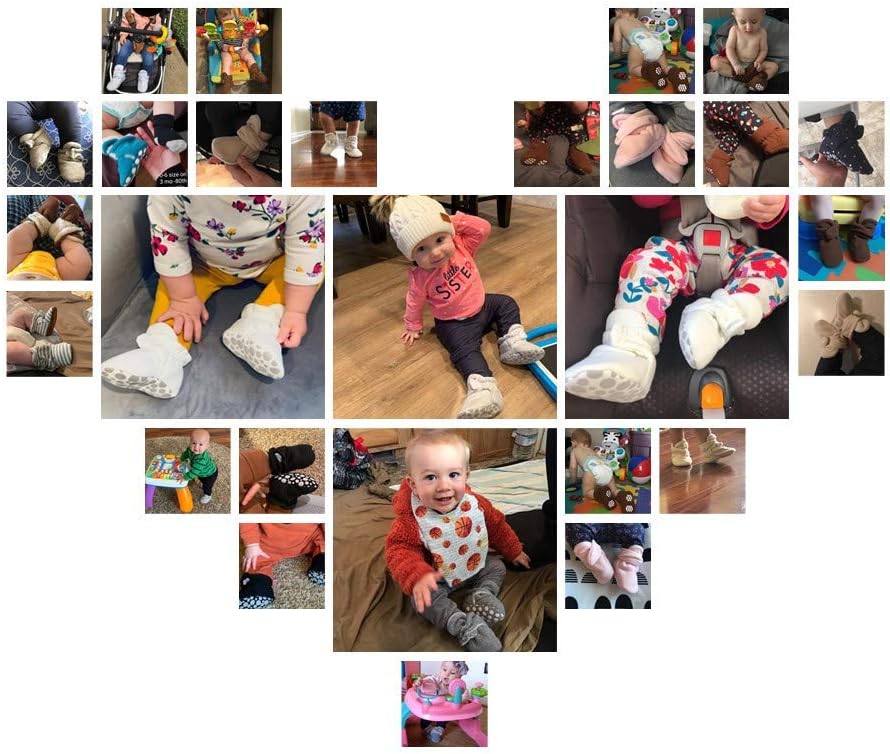 HsdsBebe Унисекс Новорожденные Детские Хлопковые Пинетки с Нескользящей Подошвой для Малышей Мальчиков и Девочек Зимние Теплые Флисовые Носочки-Обувь, D/Fleece Khaki — фото 4