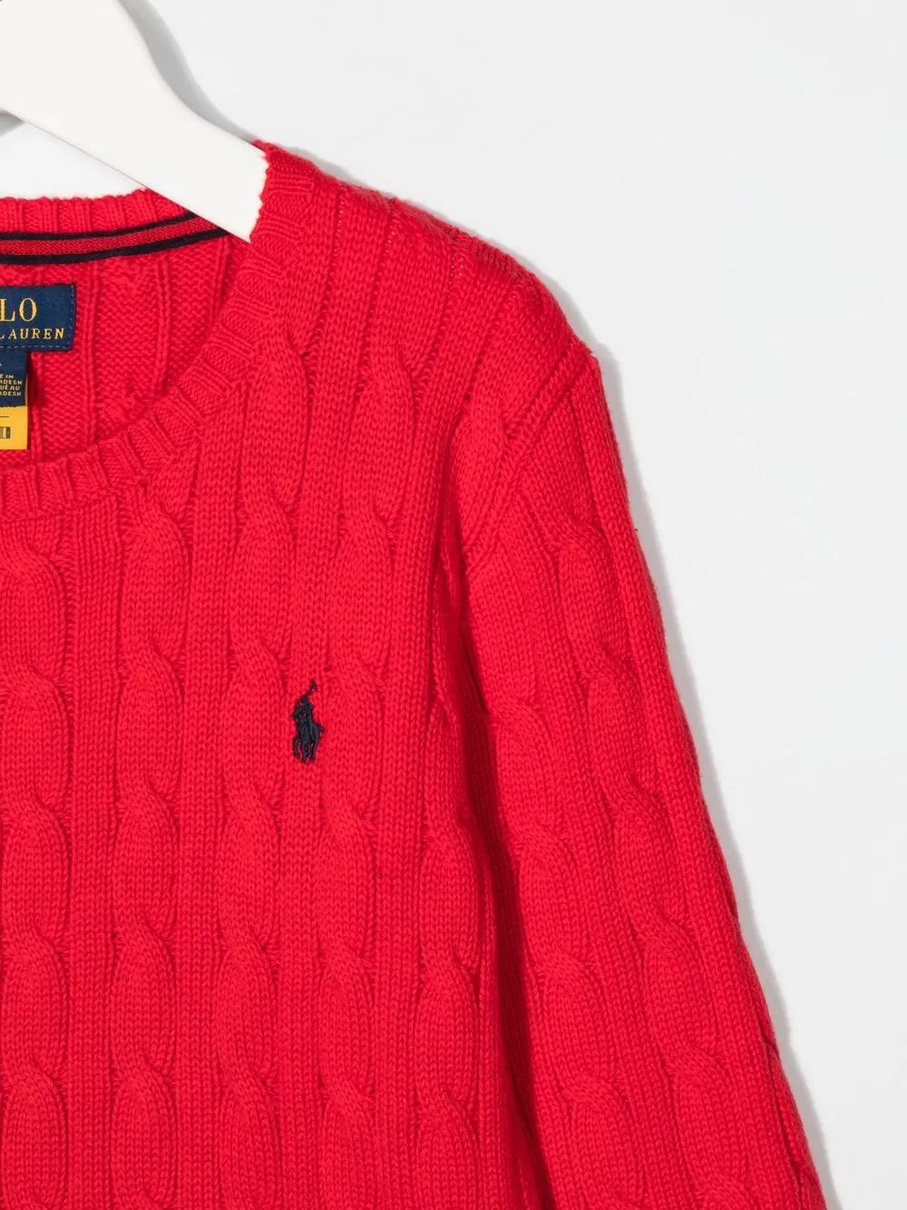 Джемпер Polo Pony фактурной вязки POLO RALPH LAUREN KIDS, красный — фото 3