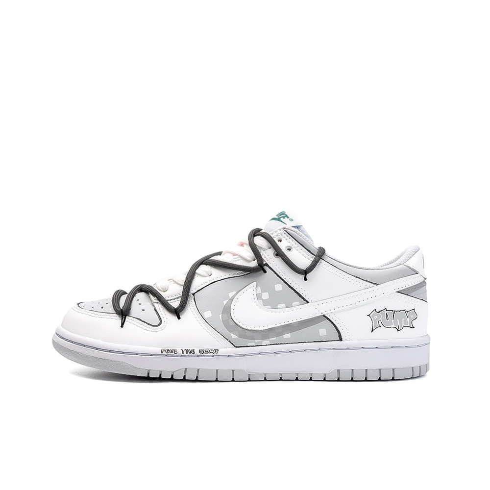 

Кроссовки Nike Dunk Skateboarding Shoes Men Low-top White, светло-серый