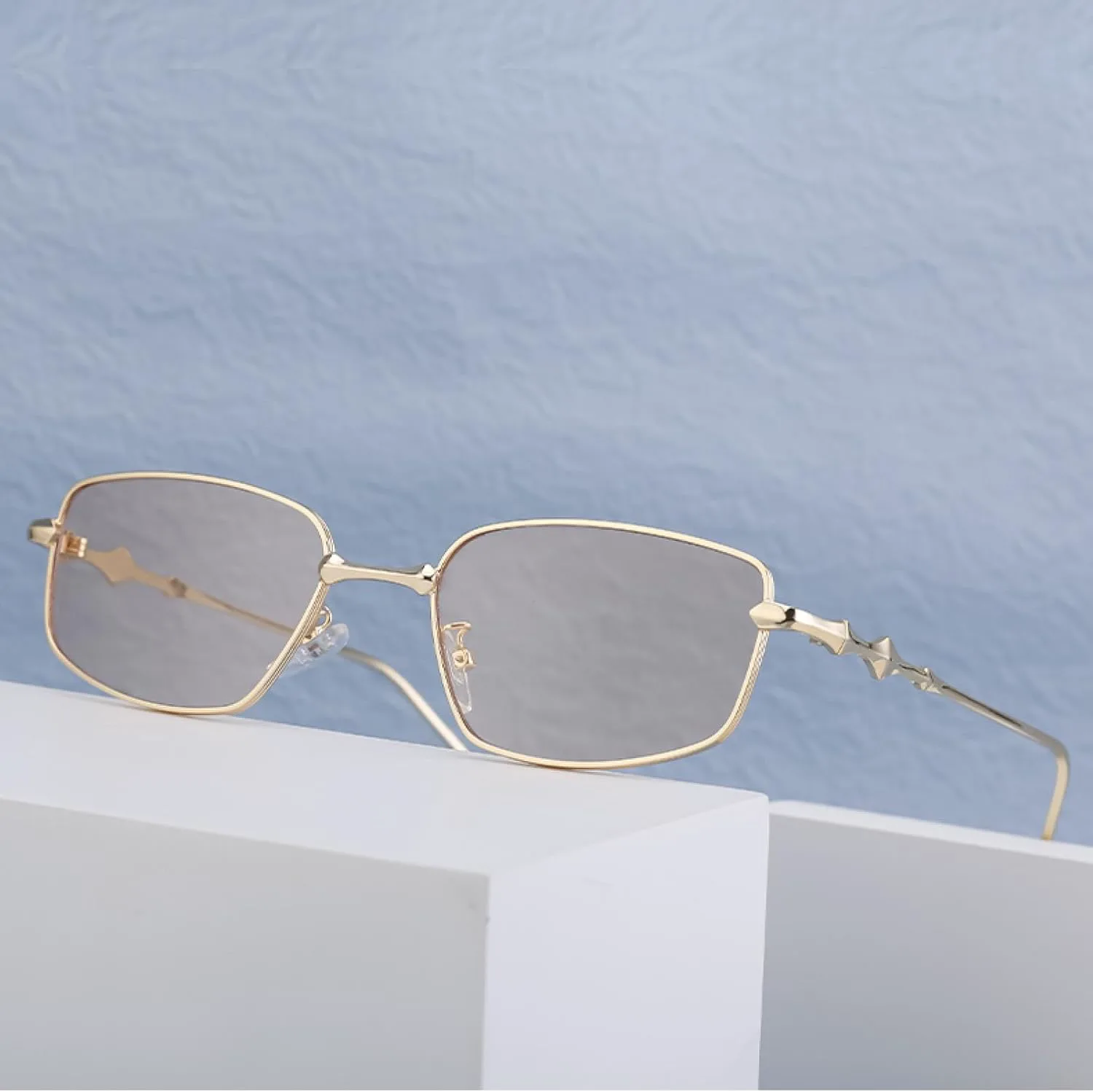 

Солнцезащитные очки в тонкой прямоугольной оправе для женщин и мужчин, роскошные, в винтажном ретро-стиле, с металлическим покрытием, модные TVTBBVV, C2blackgray