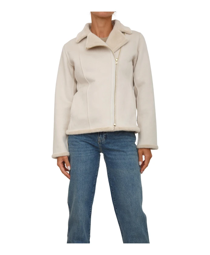 

Топ из меха цвета слоновой кости Marella, белый