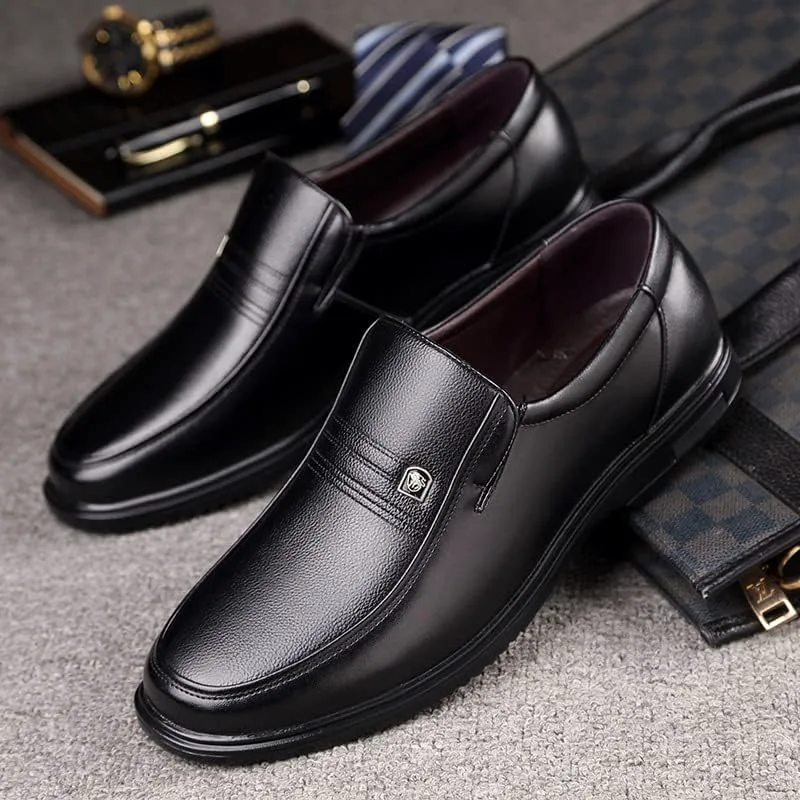 Лоферы Leather Shoes for Men SWZEC, черный — фото 4