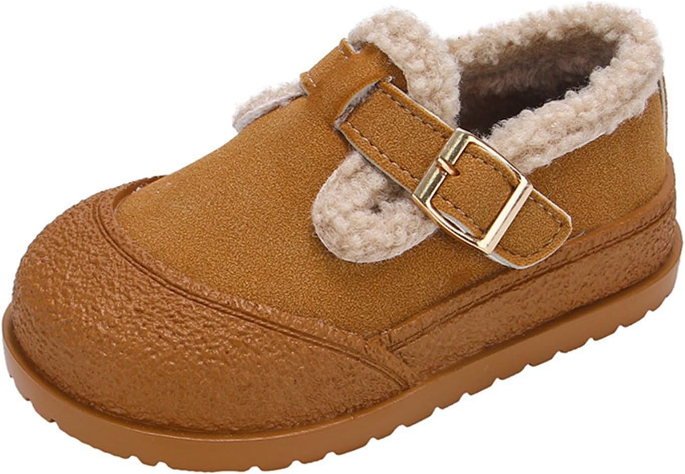 

Мягкие домашние тапочки для малышей, плюшевые и теплые, для мальчиков и девочек, зимние ботиночки с плоской подошвой из искусственного меха Generic, Yellow-2