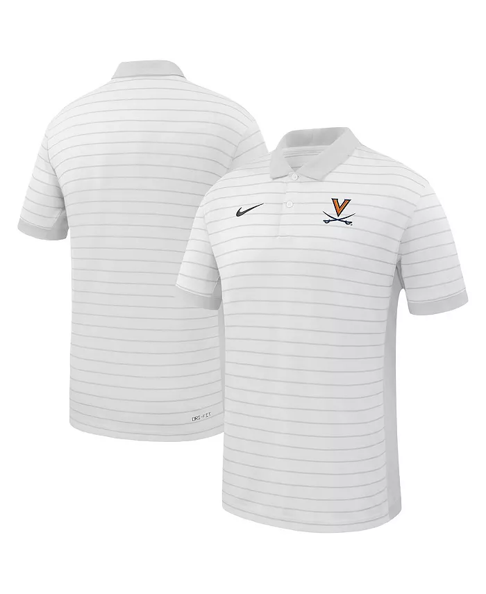 

Мужская белая поло Virginia Cavaliers 2025 Early Season Coaches Sideline Victory Stripe Performance Nike