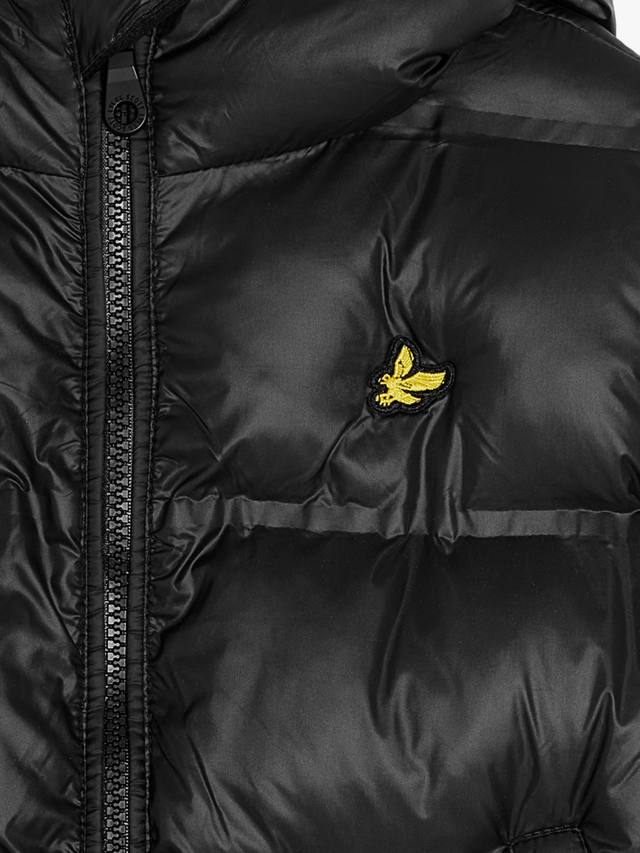 Детское укороченное пуховое пальто Lyle & Scott, Z865 Jet Black — фото 3