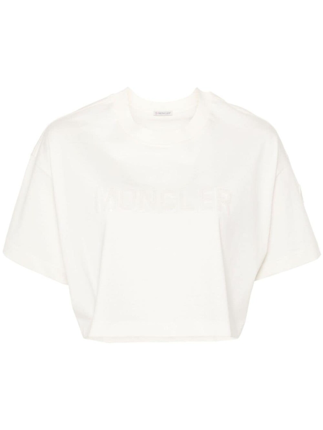 

Moncler футболка с пайетками, нейтральный цвет