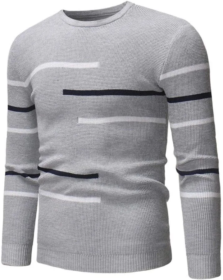 

SWEPER мужской свитер-пуловер — осенний повседневный полосатый оверсайз