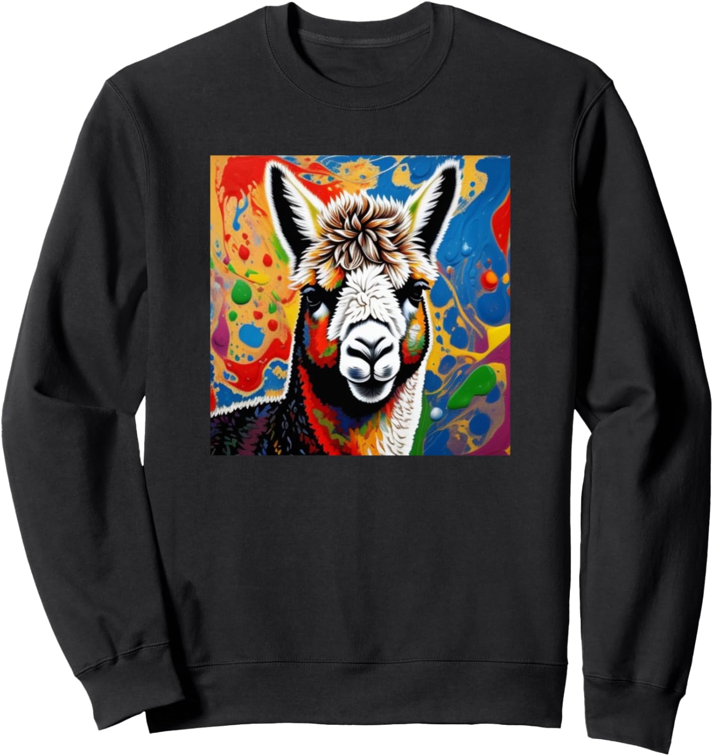 

Альпака Лама Милый Верблюд Животное Разноцветная толстовка с альпакой Alpaca - Llama Animal Gift Women Girls Kids Boys