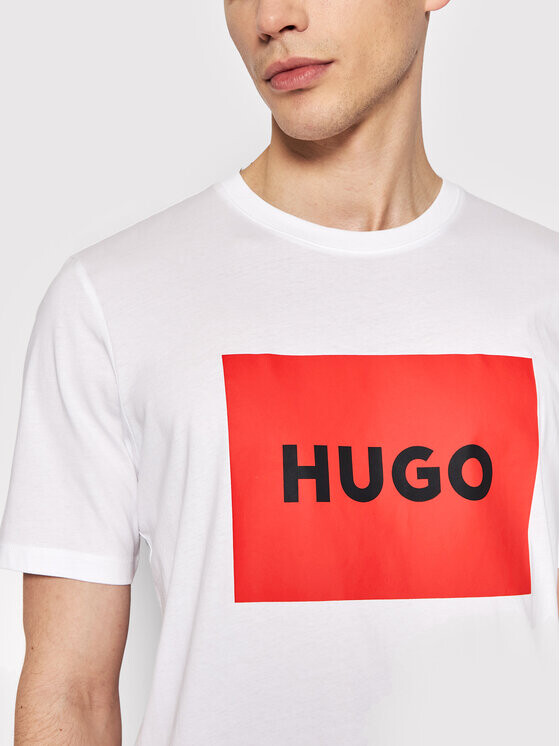 Футболка стандартного кроя Hugo, белый — фото 4