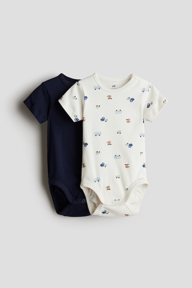 

Комплект из 2 боди с короткими рукавами H&M, мультиколор