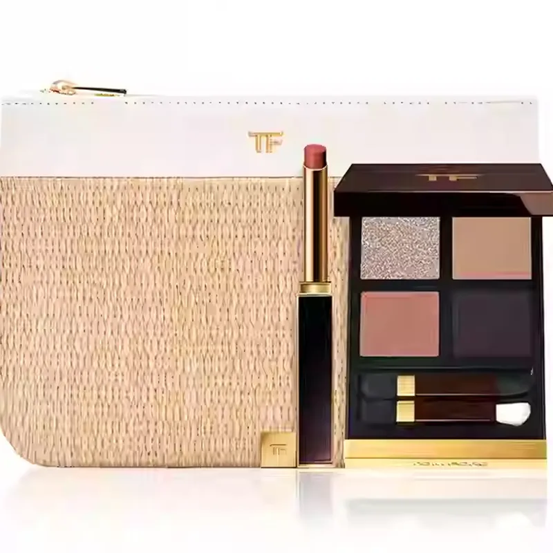 TOM FORD Помада TF Ultra Fine Tube, легко растушевывается, прозрачная и стойкая, Two-Piece Set: Ultra Fine Lipstick #152+Clear Eye Shadow #20 — фото 3